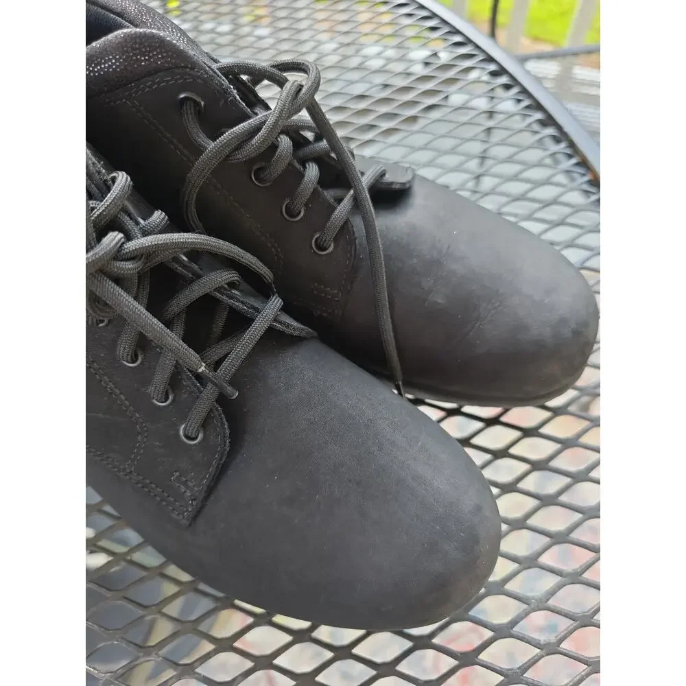 SAS Chukka Boots Black Nubuck Leather Slip Resistant Comfort Work Mens 10M